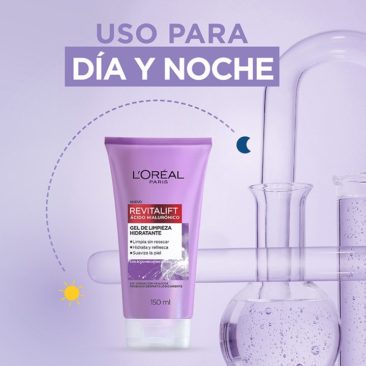 Gel de limpieza facial uso día y noche